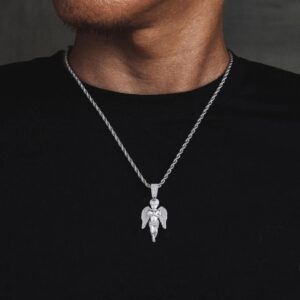 שרשרת אייס מלאך זהב לבן