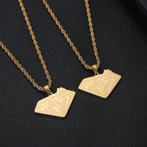 שרשרת מכבי נתניה יהלום זהב 18 קראט