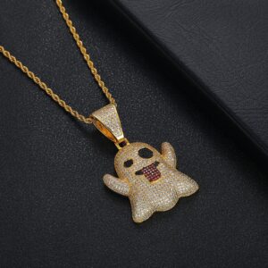 שרשרת אימוג׳י אייס גוסט זהב 18 קראט