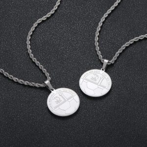 שרשרת הפועל באר שבע חלק קטן זהב לבן