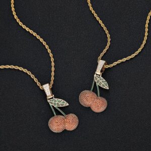 שרשרת אימוג׳י אייס דובדבן זהב 18 קראט