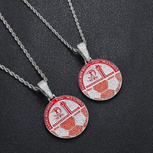 שרשרת הפועל באר שבע זהב לבן