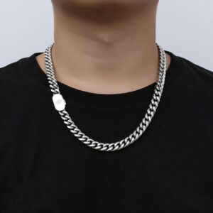 שרשרת הוואנה עבה זהב לבן