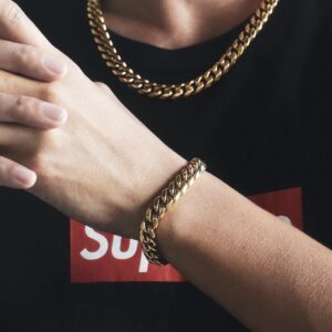 צמיד הוואנה עבה זהב 18 קראט